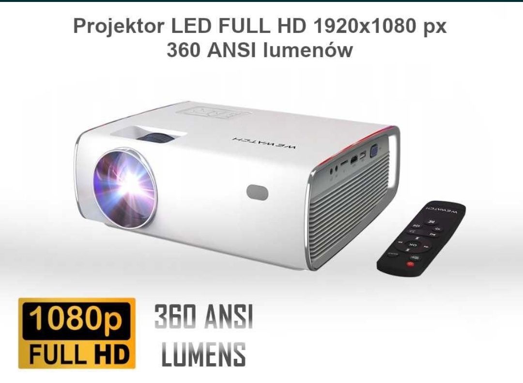 Projektor WeWatch S1 Android / 200 cal Full HD 1080p 360 ANSI lumenów