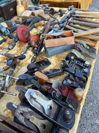 Stare angielskie narzędzia; stolarskie, ślusarskie, kowalskie.