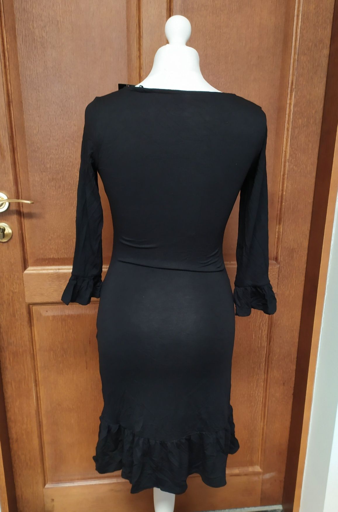 Sukienka ciążowa L / XL NOWA czarna Esmara 40 42 z falbankami