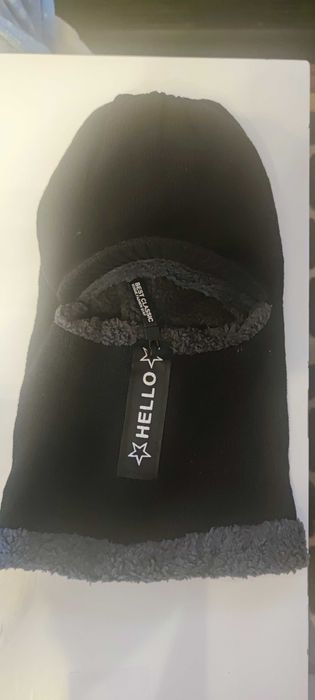 Kominiarka, czapka z daszkiem jesień,zima,wiosna, ochrona głowy,czarna