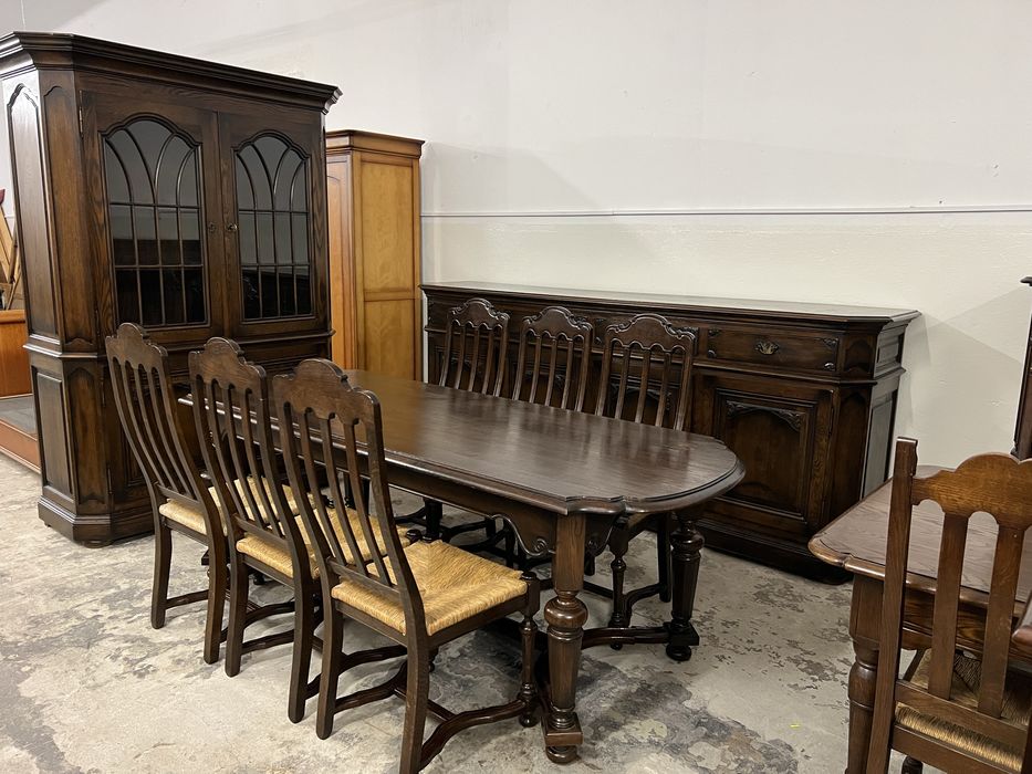 Jadalnia dębowa/lite drewno/komplet/Raty