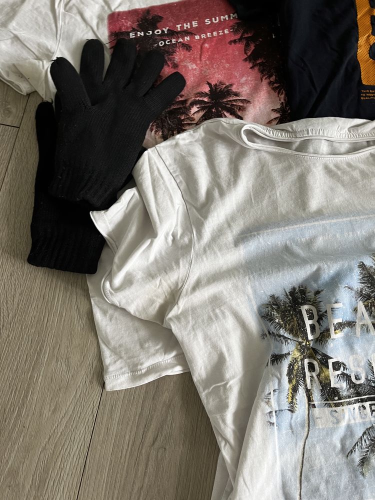 Komplet koszulka t-shirt krótki rękaw bluza rękawiczki używane Poznań