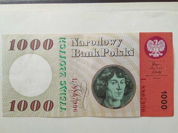 Banknot 1000 złotych 1965 seria L super stan