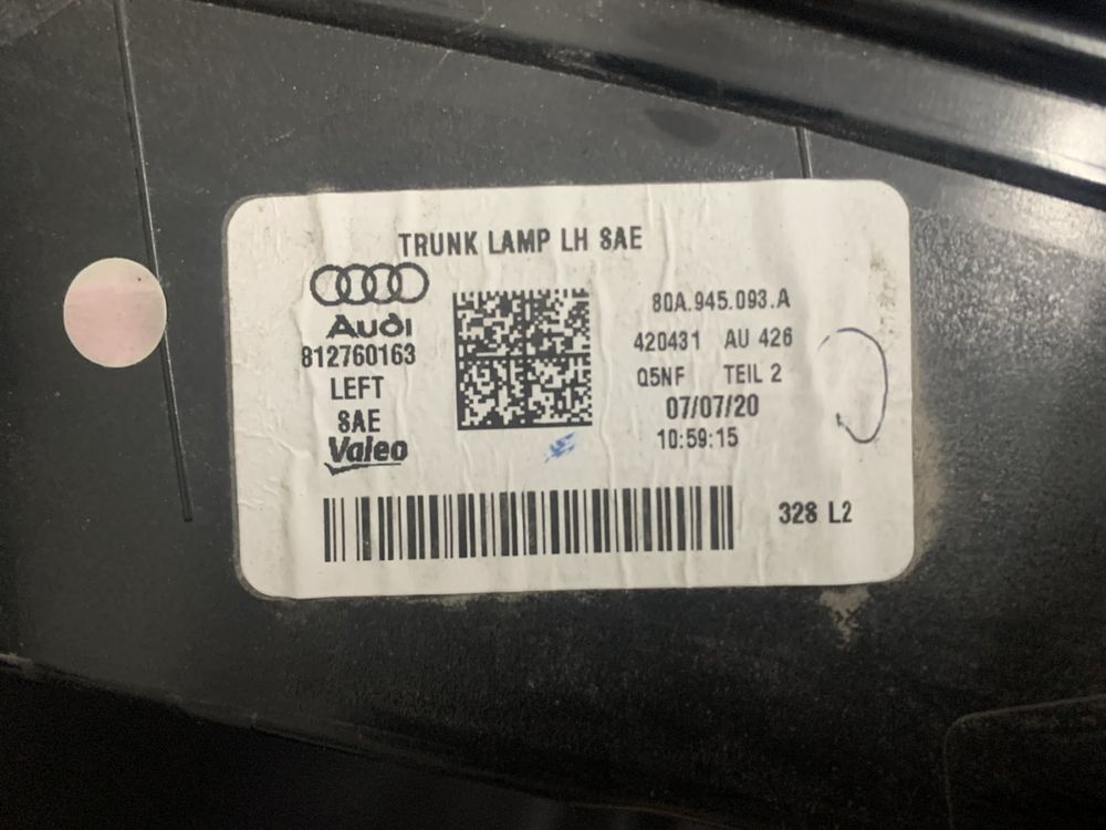 Ліхтарі фонари фари задні Audi Q5 2020