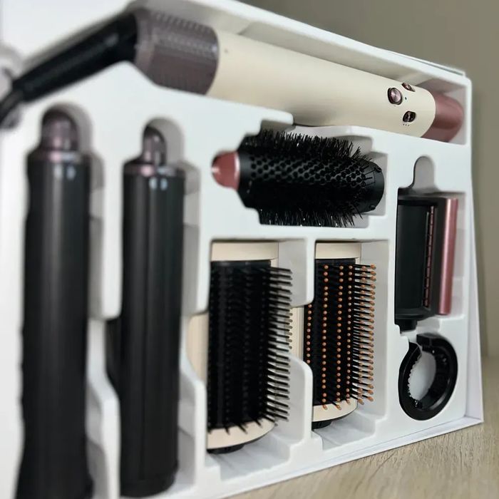 Стайлер Dyson Airwrap Complete Long 6 насадок Sakura Дайсон рожевий