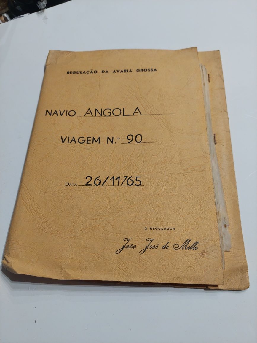 Marinha mercante navio Angola 1965 relatório avaria grossa