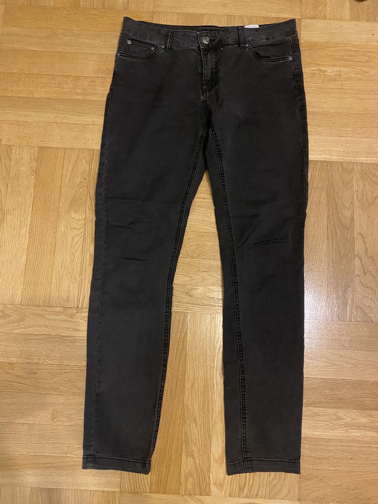 Jeansy spodnie montego 38/40 L czarne melanż