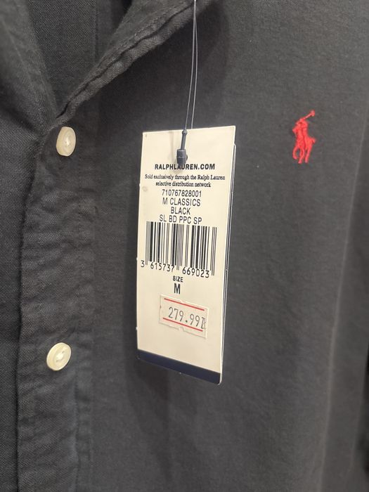 Nowa czarna koszula slim fit Polo Ralph Lauren rozmiar M