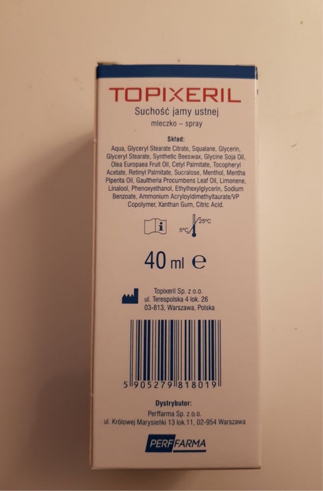 Topixeril  spray - mleczko do jamy ustnej