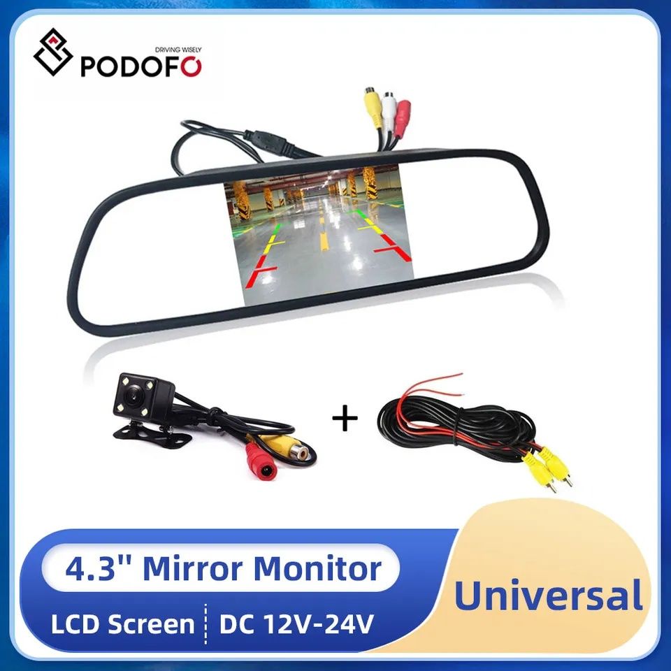 Monitor espelho retrovisor ecrã TFT LCD + Câmara estacionamento NOVO