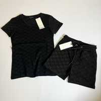 ШОУРУМ КИЕВ Жіночий спортивний костюм чорний футболка шорти бренд s-xx