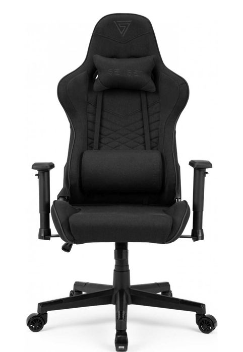 Czarny Fotel Gamingowy Biurowy SENSE7 Spellcaster Materiałowy + GRATIS