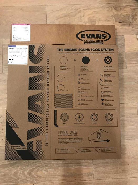 Пластик для барабанів Evans 12", Evans 14", Evans 20"