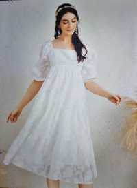 Sukienka biała koronka SHEIN ślub komunia chrzciny suknia ślubna
