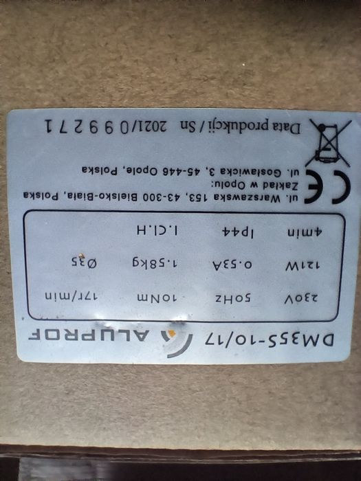 Silnik Aluprof  do Rolety - NOWY