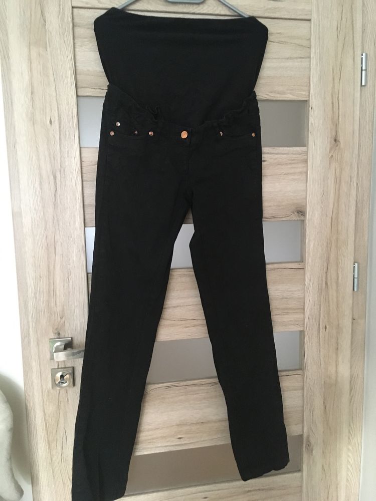 Spodnie ciążowe jeansowe czarne
