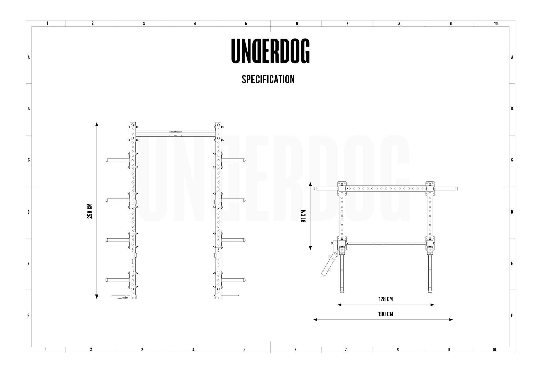 HALF RACK CUSTOM-1 Brama Treningowa Klatka Power Rack