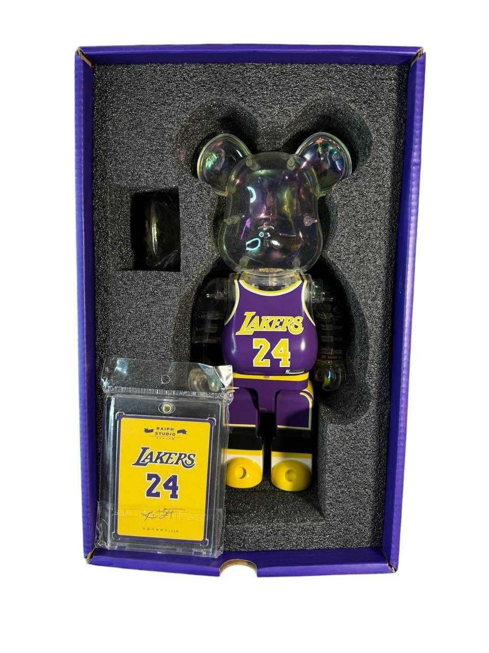 Bearbrick LAKERS 24 28cm (бірбрік) колекційна іграшка