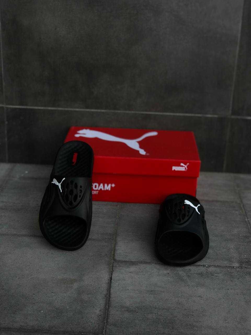 Тапки Puma мужские Тренд года! Black шльопанці Пума чоловічі Скидки!