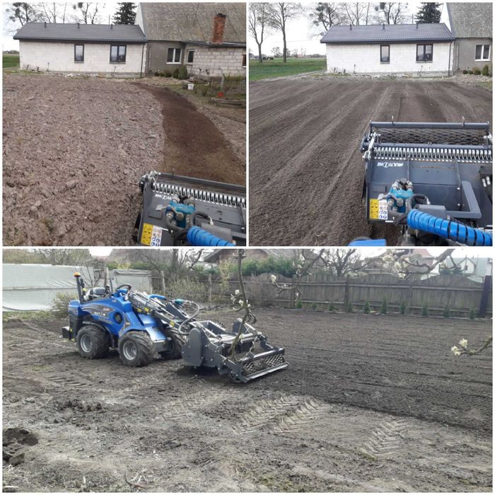 usługi minikoparką  koparką   glebogryzarka  frezowanie odśnieżanie