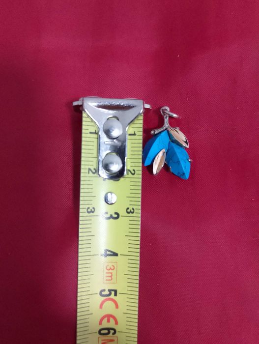 Кулон золото та срібло з бірюзою