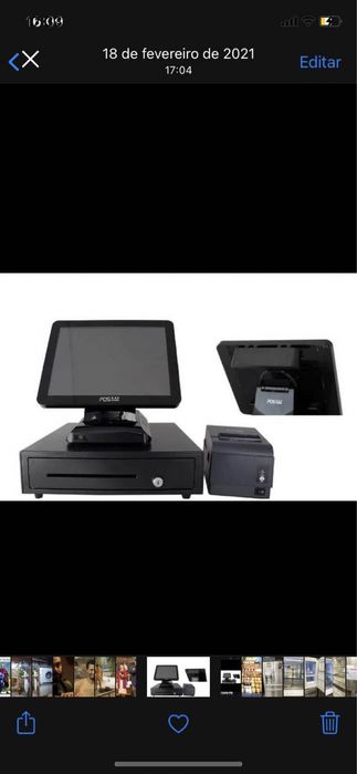 Registadora POS T 600 + Gaveta + Impressora