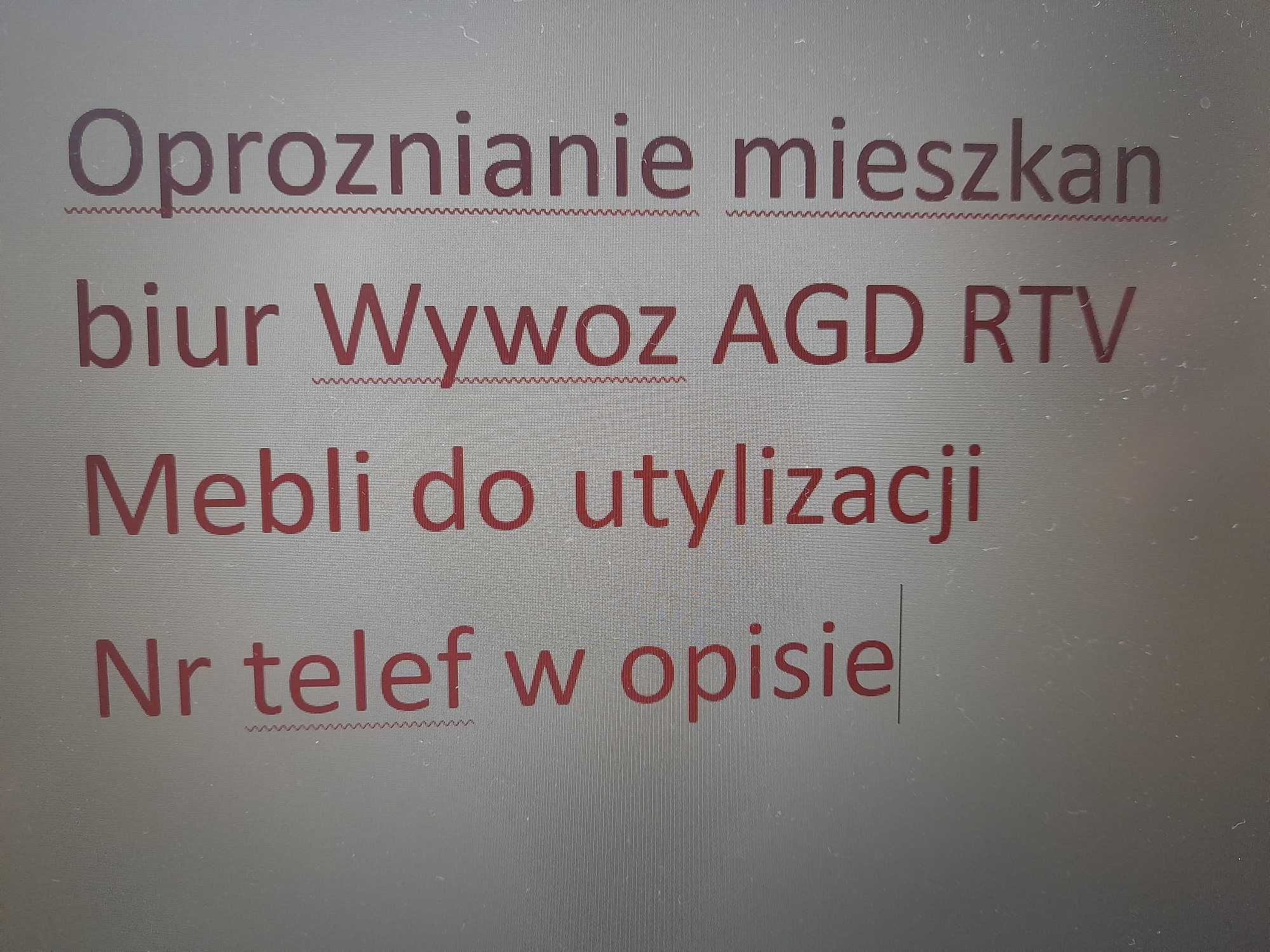 Oproznianie mieszkan biur Wywoz AGD RTV Mebli utylizacjia gliwice