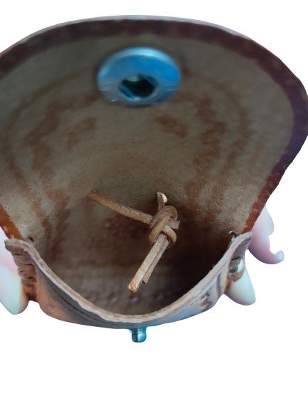 Mini torebeczka skórzana góralska skóra naturalna