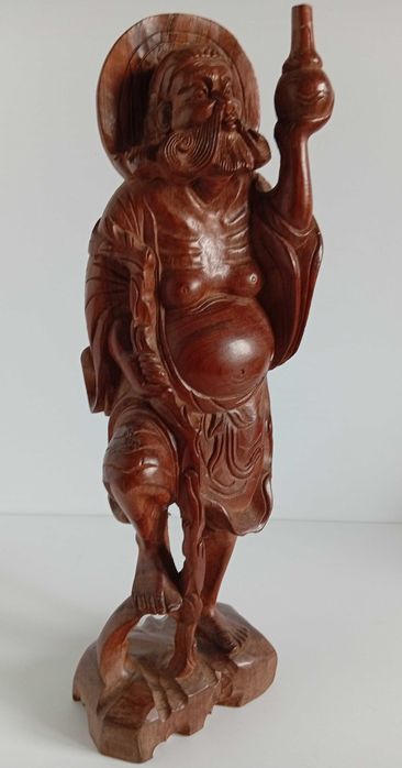 Статуэтка Ли Тегуай, самшит - покровитель врачей - 943г., h38см.