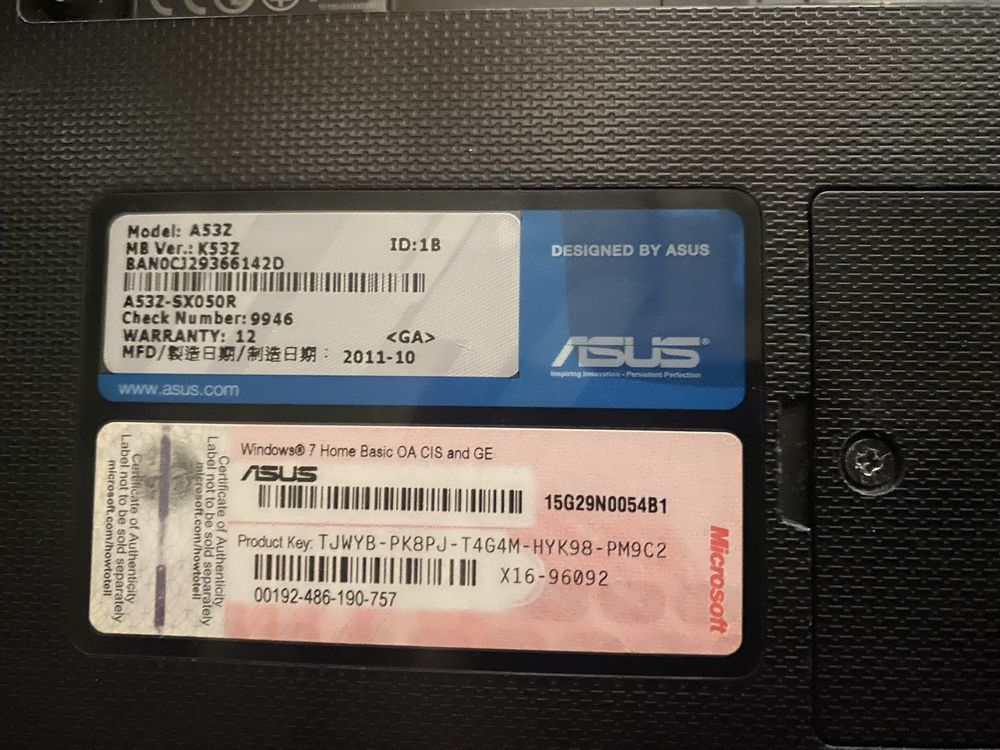 Ноутбук Asus k53z