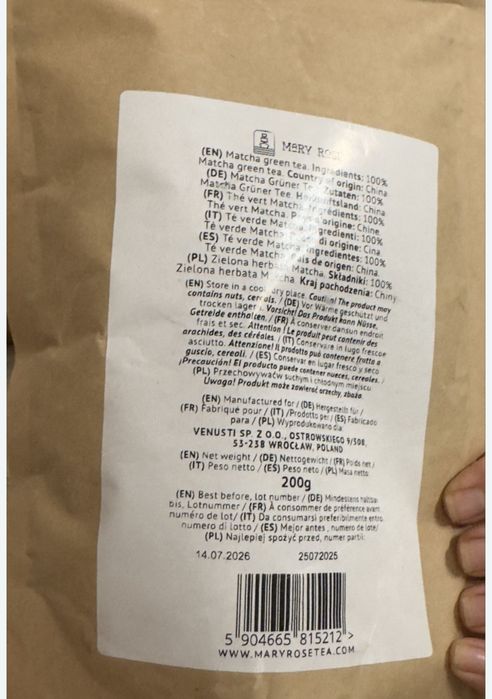 Duza az 200 gram Matcha chinska lublin nowa