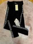 Michael Kors legginsy leginsy czarne bawełniane lampasem logowane XXS