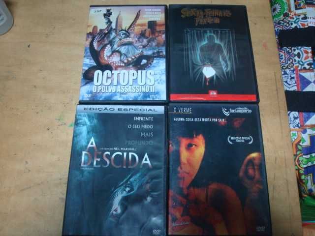 lote 18 dvds terror originais, etc