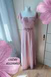 NOWA różowa balowa sukienka maxi Magiacy z falbankami r. 46 (XXL)