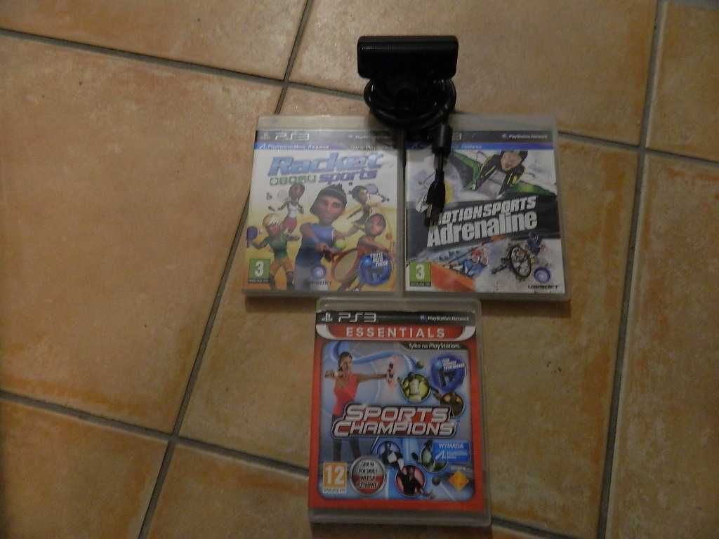 PS3 Move kamera 3 gry move racket sport motionsports adrenaline Warto
