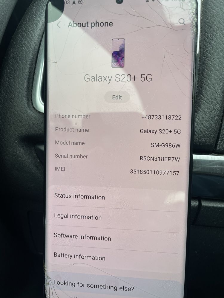 Samsung galaxy S20 + 5G