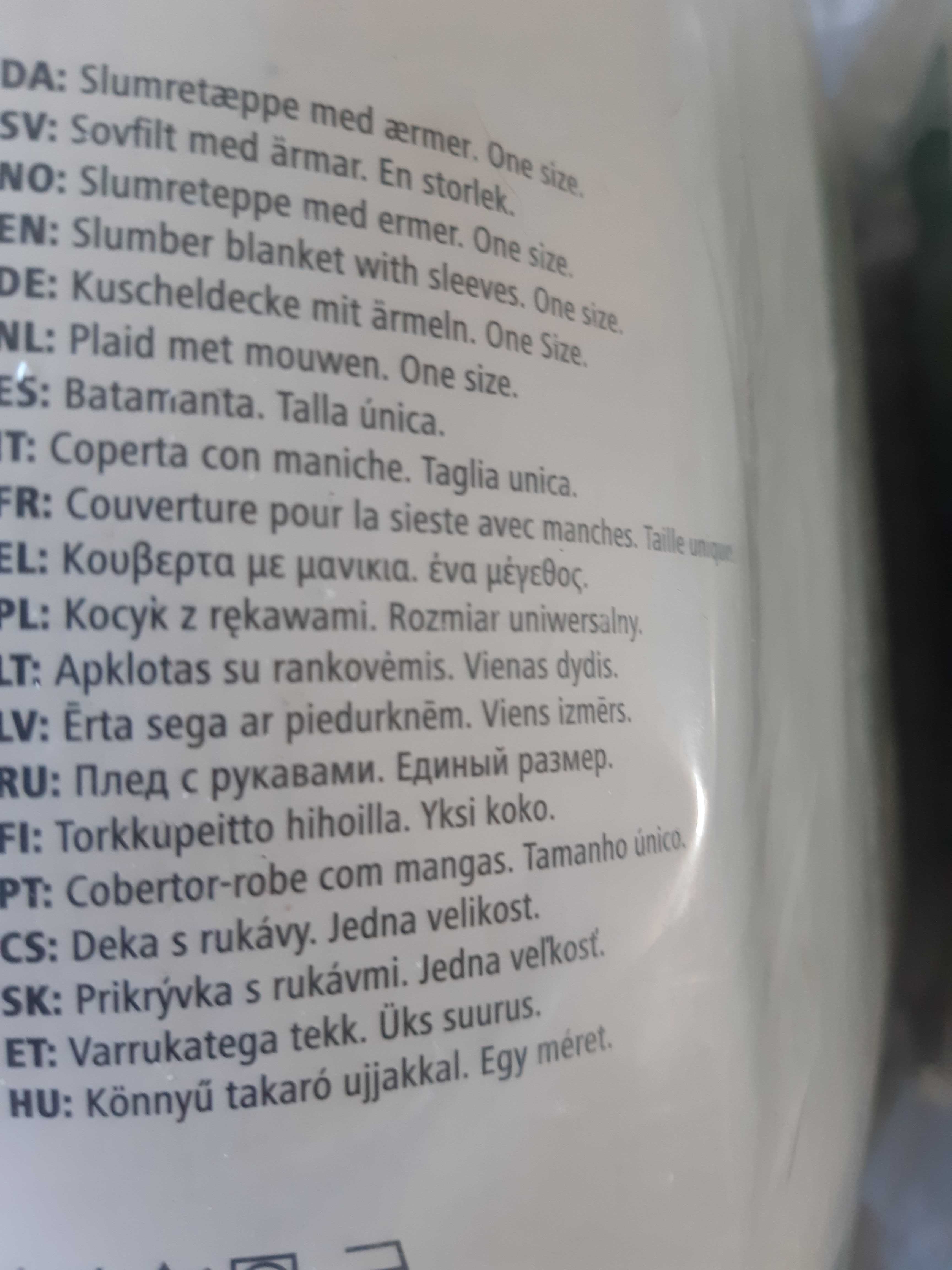 Dwa nowe koce z rękawami, rozmiar uniwersalny