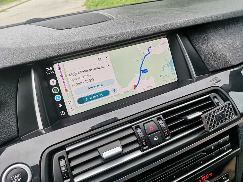 Moduł Android Auto Carplay bmw F10 NBT kamera cofania na fabr. ekranie