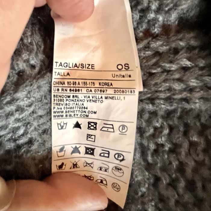 Casaco/colete lã Benetton cinzento