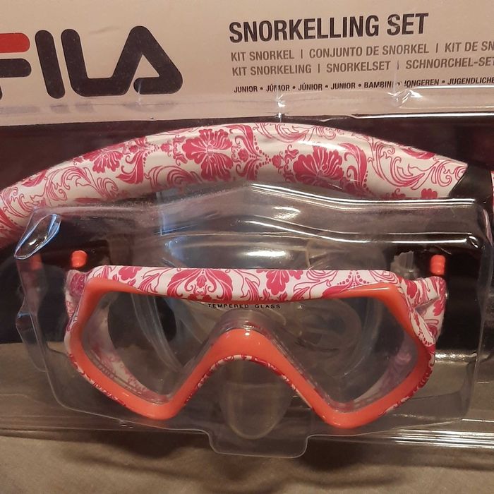 Conjunto Máscara + Tubo Mergulho Júnior Rosa