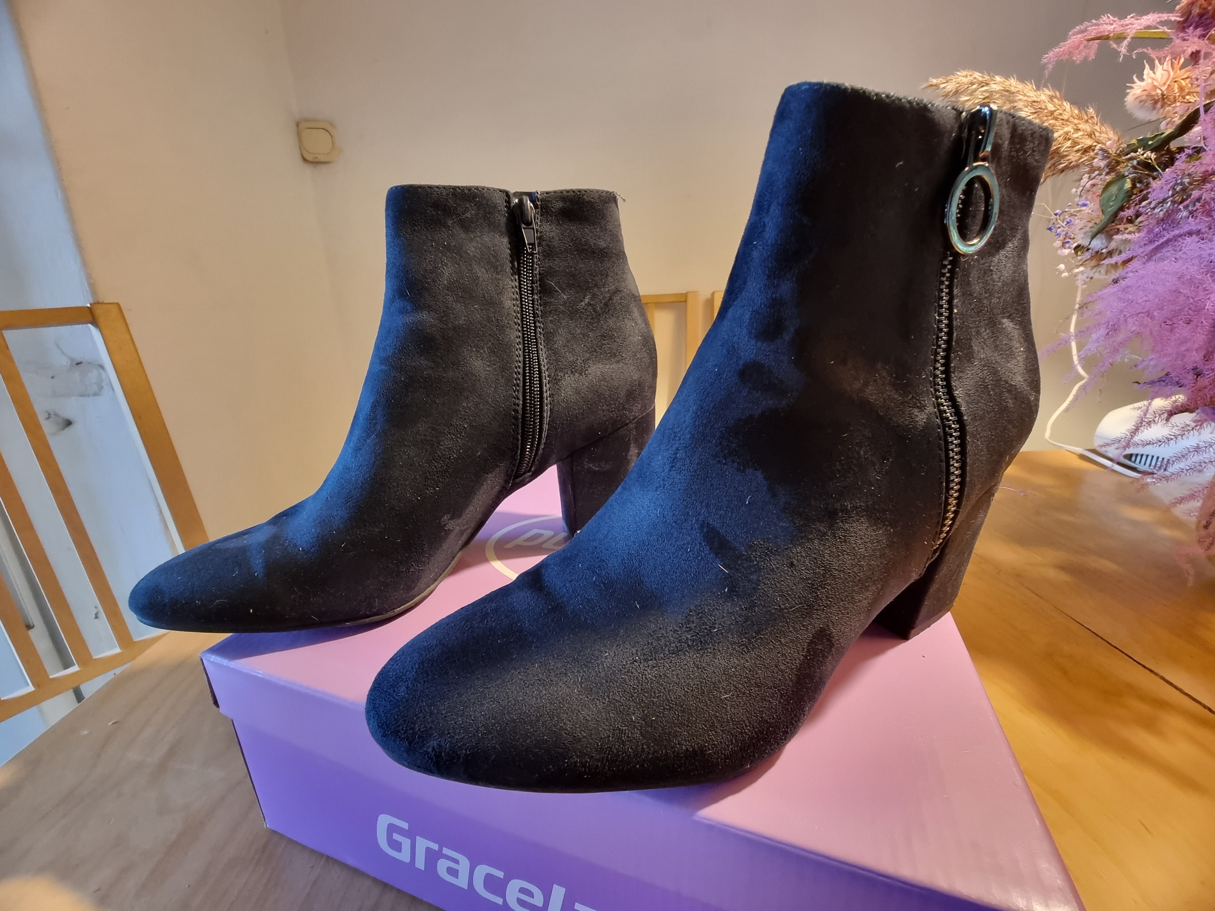 GRACELAND, Deichmann, botki, 41 granatowe, super stan
