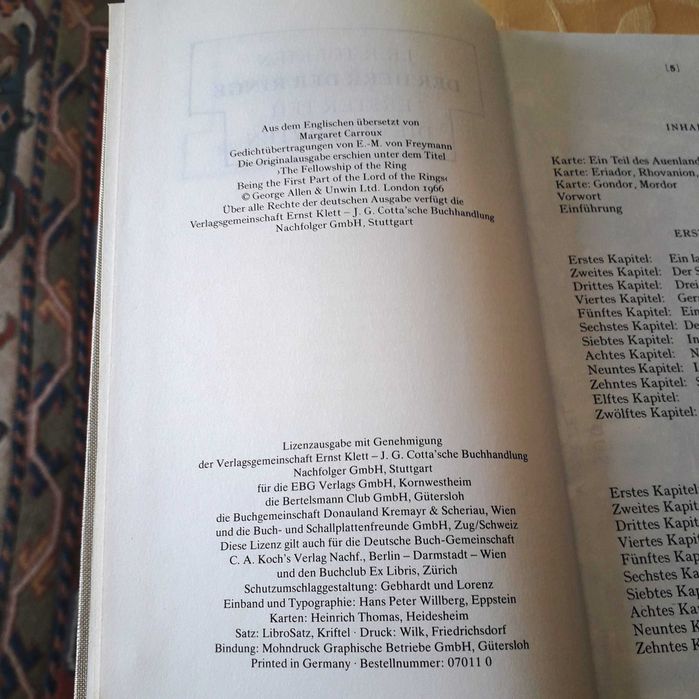 J R R Tolkien - Senhor dos Anéis - Bertelsmann cerca 1980  ALEMÃO