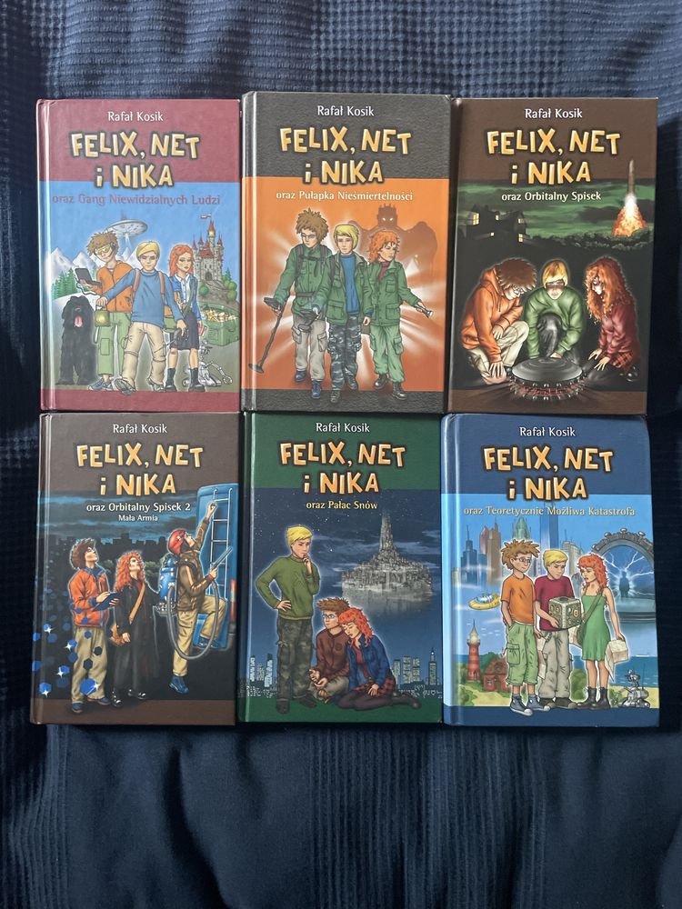 Felix, Net i Nika – zestaw 6 książek, twarda oprawa, stan bardzo dobry