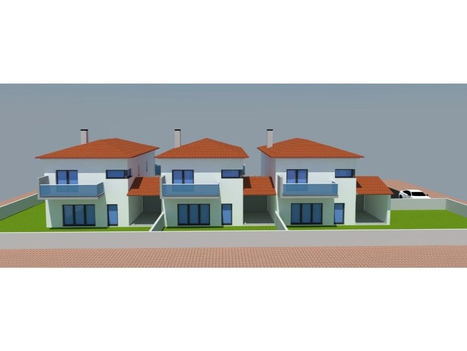 Moradia T4, geminada pela garagem