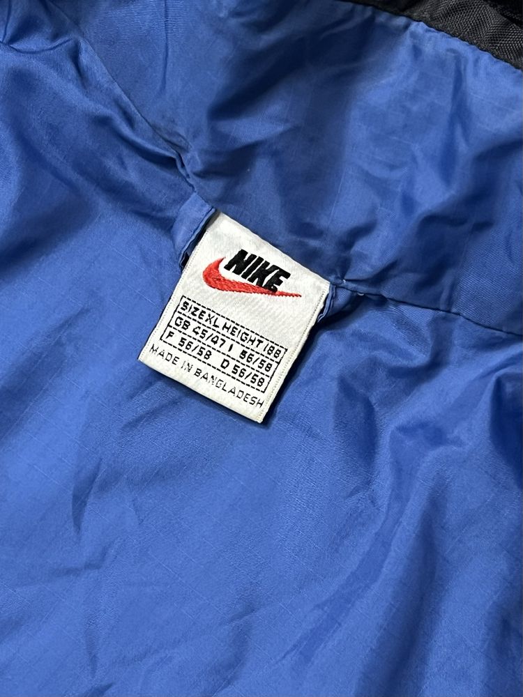 Vintage 1990s Black & White Nike Zip-Up Windbreaker Track Jacket