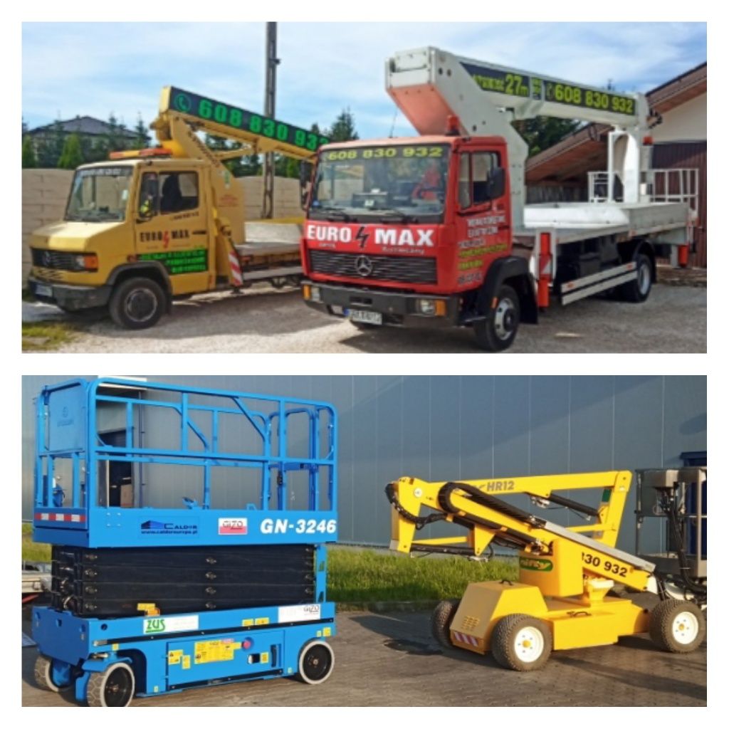 Zwyżka,Koparka,Instalacje elektryczne,Podnośnik koszowy, Minikopar