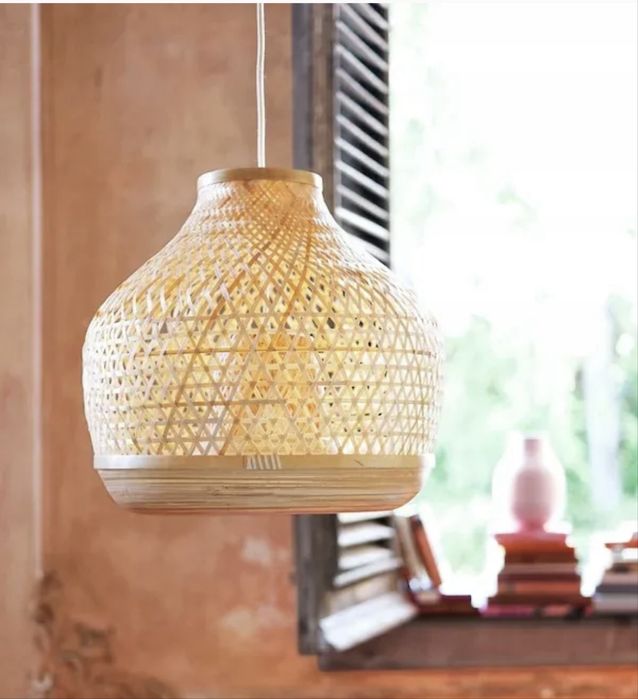 IKEA MISTERHULT Lampa wisząca, bambus45 cm lampa boho