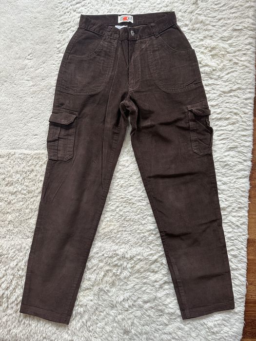 Spodnie damskie brazowe  bojówki Cracker M sztruks