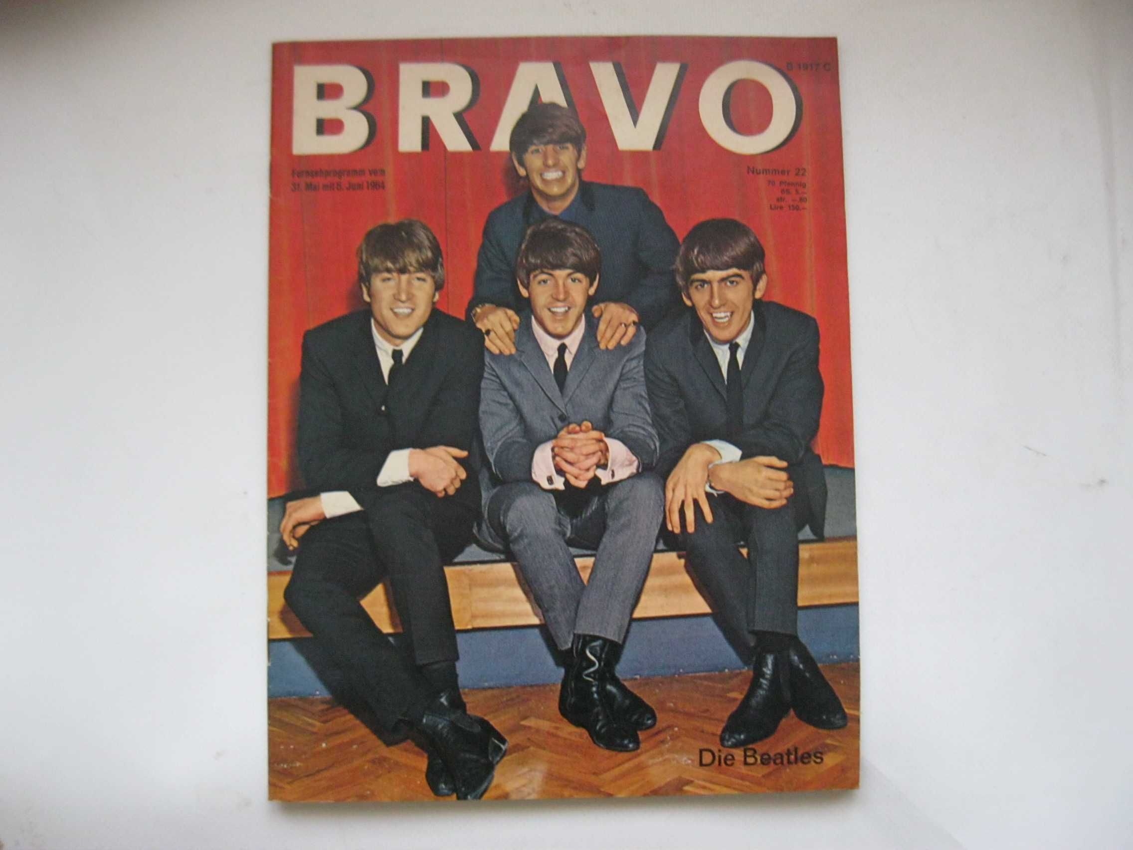 Czasopismo Bravo -The Beatles -1964 r./nr.22 -Rarytas