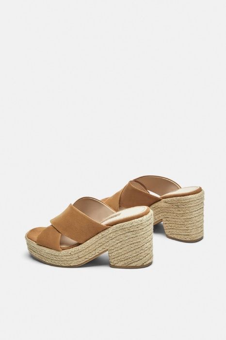 ZARA Buty Skórzane Skóra Nude Klapki ESPADRYLE Metki Okazja 36